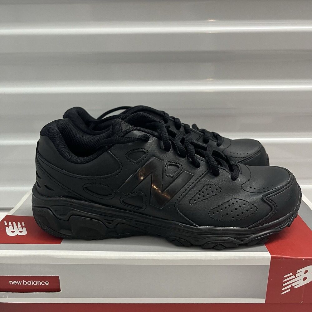 New Balance Shoes Youth SZ 11 M 680 Black Leather Uniform Lace Up Casual Sneaker